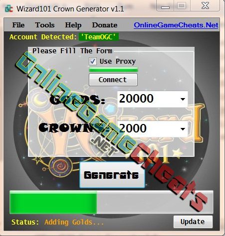 wizard101 crown generator online